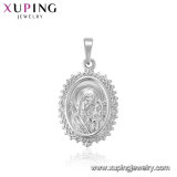 33692 Fashion Elegant Charm Rhodium CZ Peanut Imitation Jewelry Chain Pendant