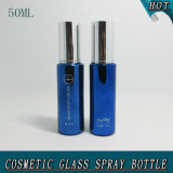 50ml Cylinder Blue Cosmetic Glass Pump Spray Bottle Price