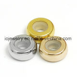 316 Stainless Steel Stopper Beads with Rubber Inside