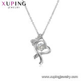 44196 Fashion Luxury CZ Crystal Rhodium Color Jewelry Pendant Necklace