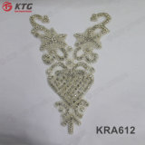 High Quality Wholesale Pearl Rhinestone Applique Bridal Shinning Crystal Sash for Wedding Dress