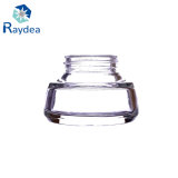 50ml Glass Cream Bottle with Transparent Blue Cap