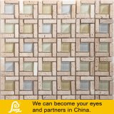 Travertino Stone Mix Mosaic with Crystal Glass 8mm