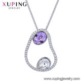 44172 Xuping New Designed Crystals From Swarovski Saudi Gold Jewelry Necklace