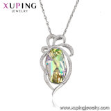 43139 Xuping Online Shopping Wholesale Latest Rhodium Color Crystals From Swarovski Necklace Designs for Christmas Gift