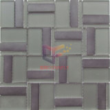 Matt Face Glass Mix Grey Aluminium Mosaic (CFA100)