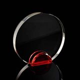 Circular Crystal with Red Base