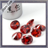 Factory Price Red Color Round Brilliant Cut Cubic Zirconia Stone