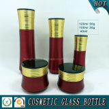 Luxury Red Colored Cosmetic Glass Bottles and Cosmetic Glass Jars