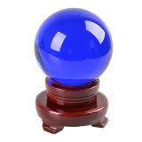 Big Size 80mm 90mm Blue Crystal Glass Color Ball