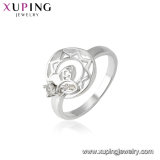 12075 Fashion Fancy Rhodium-Plated Imitation CZ Pearl Jewelry Finger Ring for Women