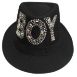 Cheap Fedora Hat Wholesale with Crystal Logo