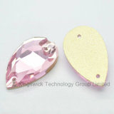 Sew on Rhinestones13X18mm Teardrop Pink Color