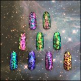 Galaxy Brocade Cloud Nail Flecks Irregular Chameleon Flakes Decoration