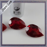 Pear Shape Hot Sale #8 Deep Blood Red Synthetic Corundum