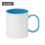 Bestsub 11oz Sublimation Inner Rim Light Blue Color Photo Polymer Mug (BPM06LB)