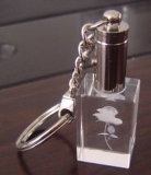 Hot Engraving Flower Crystal Keychain (JD-CK-504)