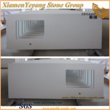 Mitered Pure White Quartz Slabs and Countertops