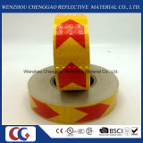 Red and Yellow Arrow PVC Reflective Tape with Crystal Lattice