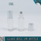 5ml Empty Cosmetic Clear Glass Roll on Bottle for Essential Oil