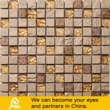 Stone Mosaic with Golden Crystal 8mm