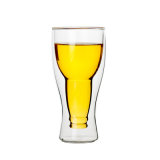 Wholesale Handmade Double Wall Glass Beer Cup Da1502