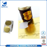 Offset Vinyl Material Adhesive Gold Foil Sticker Label