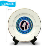 Personalized Decorative Gold Rim Plate for Sublimation 10 