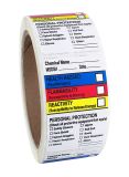 MSDS, Ghs, Hmis, Nfpa Drum Stickers for Chemical