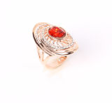 Rose Gold Plated Fashion Ring with Stones