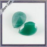 Simple and Elegant Green Pear Shape Crystal Glass Beads