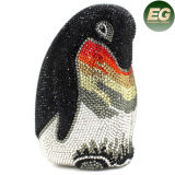 Customized Penguin Shape Crystal Evening Bag Women Clutch Purse Handbags Leb743