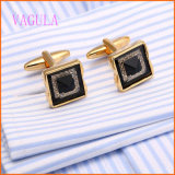 VAGULA Gold Plated Fashion Crystal Rhinestone Men's Cuff Links