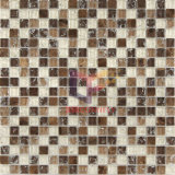 Emperador Dark Stone Mix Cracked Crystal Mosaic Tile (CS128)