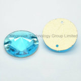 10mm Jet Hematite Color Rivoli Sew on Glass Stone