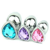 Hot New Mini Size Heart Shaped Stainless Steel Crystal Anal Plug Jewelled Butt Plug Anal Sex Toys for Couples