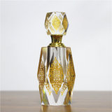 Big Capacity Crystal Perfume Oil Bottle with Yellow Flower Decorative Design