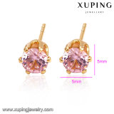 Fashion Nice Gold-Plated Round CZ Crystal Cheaper Jewelry Earring Studs 21221