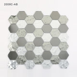 Hexagon Bathroom Wall Backsplash Mirror Silver Mosaic Tiles Crystal Sheet