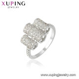 11907 New Style Rhodium Elegant Ring Made with Eight Heart Zircon