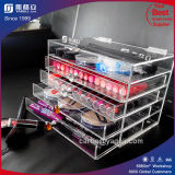 5 Tier Clear Acrylic Makeup Organizer with Crystal Knob