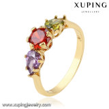 11572 Fashion Women Colorful Zircon Jewelry Finger Ring in 18k Gold Plated