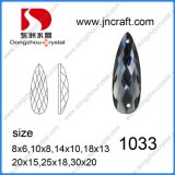 Pujiang Factory Flat Back Decorative Drop Glass Stone for Garment