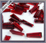 Dark Garnet Gemstone Trapezoid Shape Glass