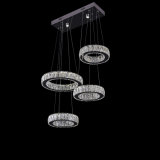 Rectangle Ring Crystal Pendant Lighting Modern Pendant Light