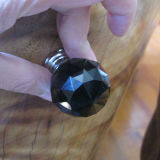 30mm Black Crystal Ceramic Dresser Pull Knob Without Lock