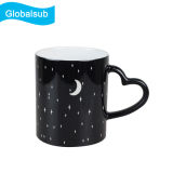 Sublimation Carve Mug Color Changing Mug with Heart Shape Handle