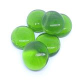 Green Glass Cabochons 12-14mm