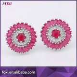 2018 Latest New Design Zirconia Brass Jewelry Stud Earrings