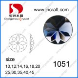 Flat Back Round Shape Glass Jewelry Beads (DZ-1051)